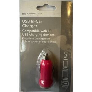 SIGNALEX USB In-Car Charger Hot Pink